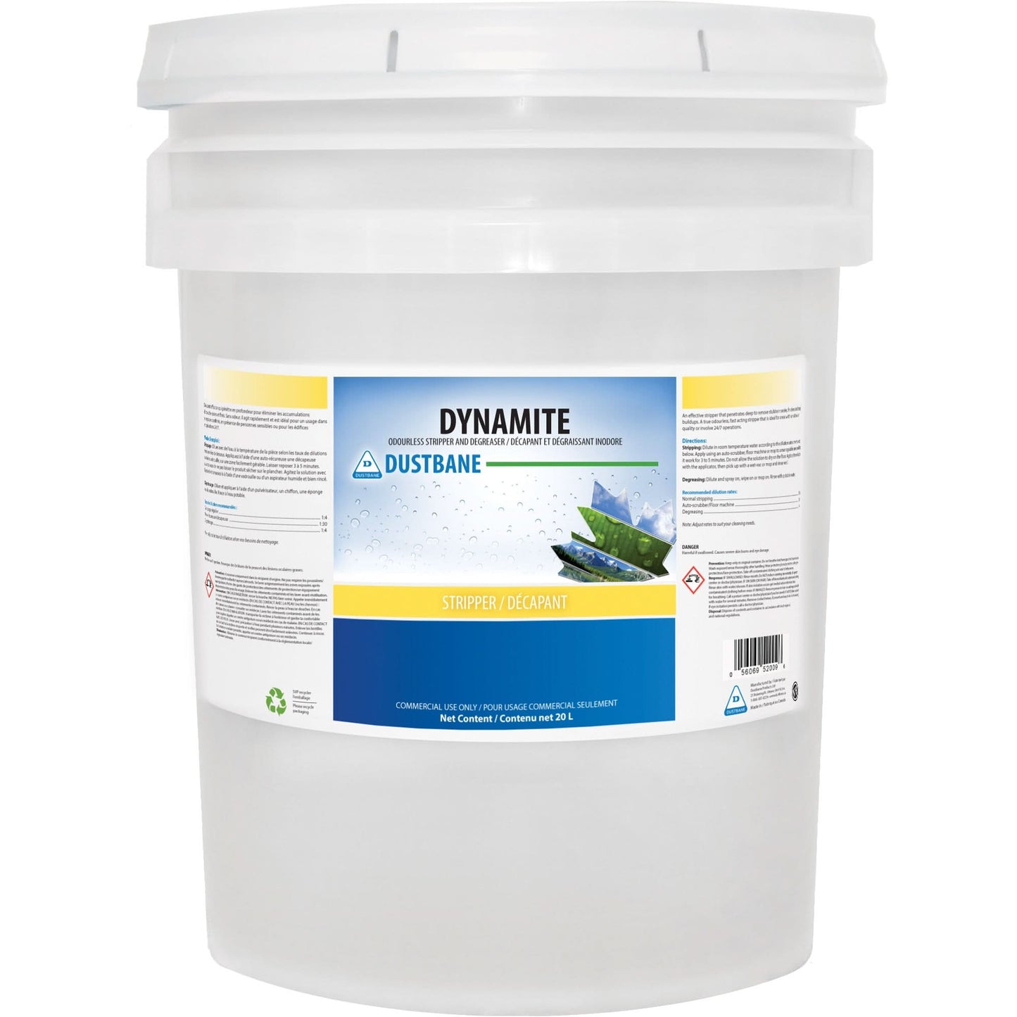 Décapant et dégraissant inodore Dynamite, 20 L, Seau