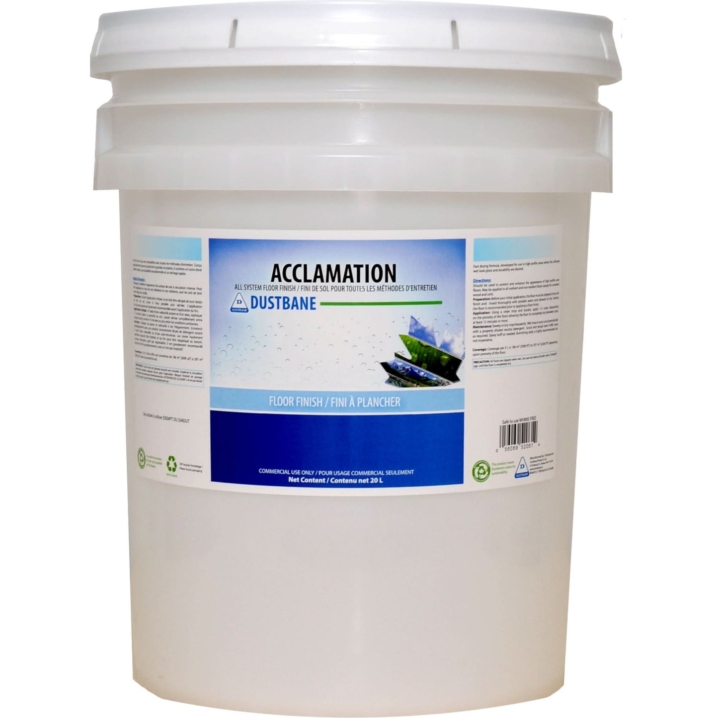 Acclamation All-System Floor Finish, 20 L, Drum