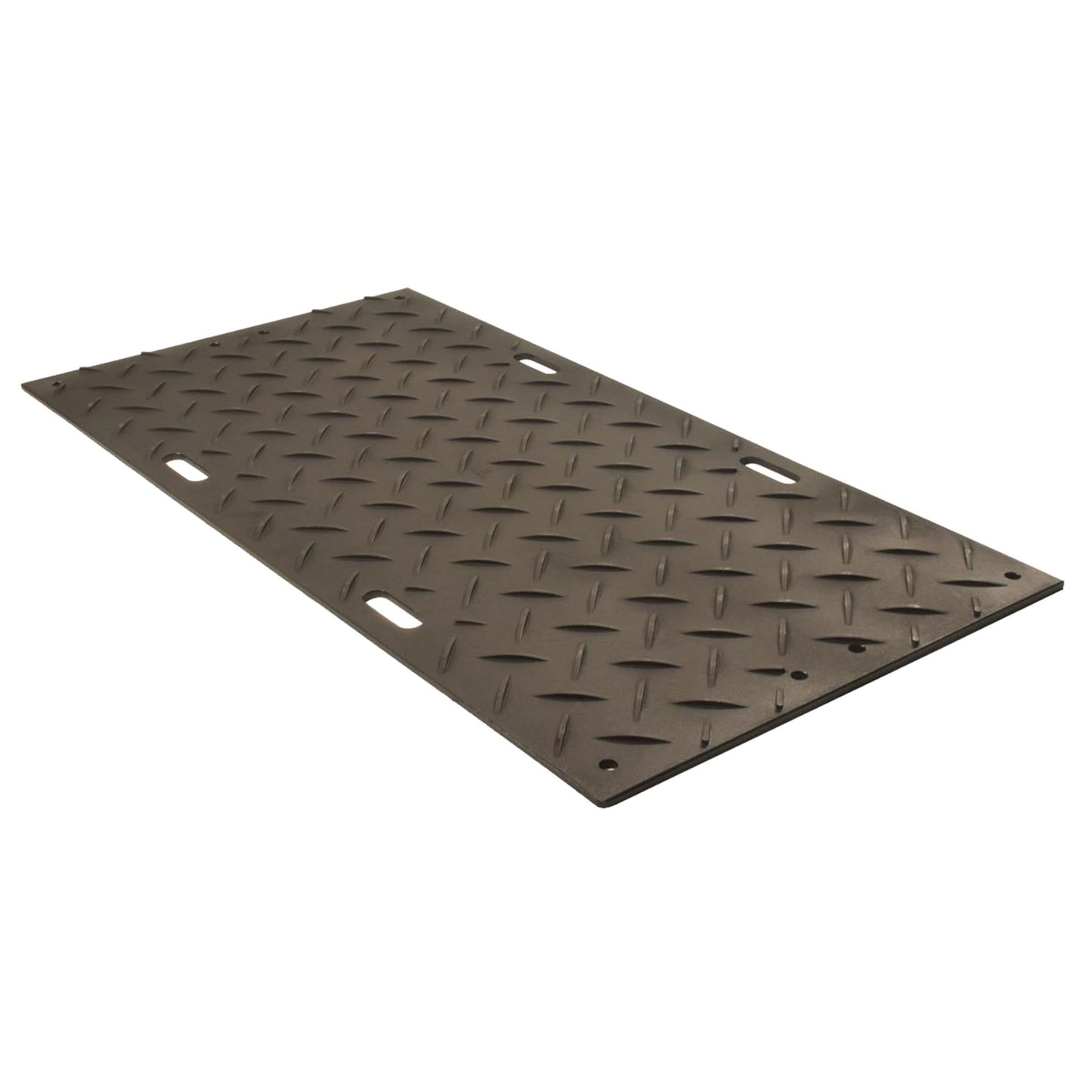 Medium-Duty Ground Protection, 4' x 8', High Density Polyethylene, Textured, Black