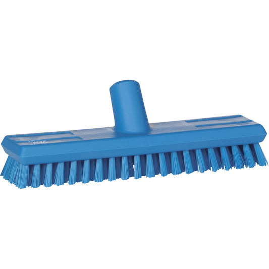 Brosse à récurer de pont alimentée en eau, poils très durs, 27,3 cm, polyester, bleue