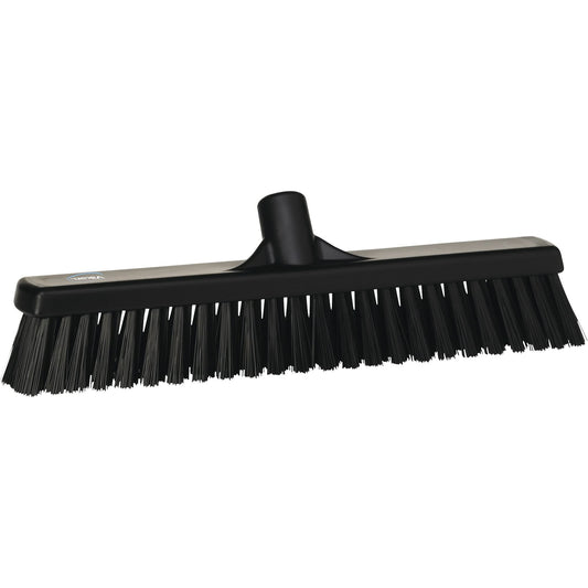 Tête de balai-brosse combiné, soies épaisses/fines, 42 cm, polyester, noir