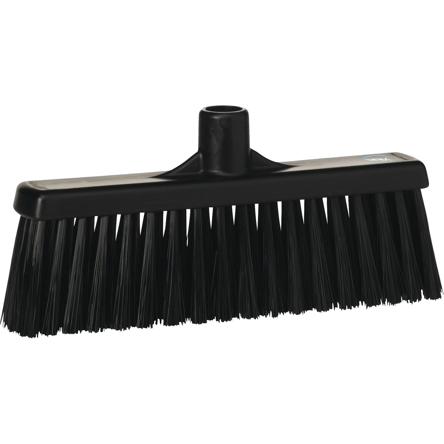Upright Broom Head, Medium Bristles, 12", Polyester, Black