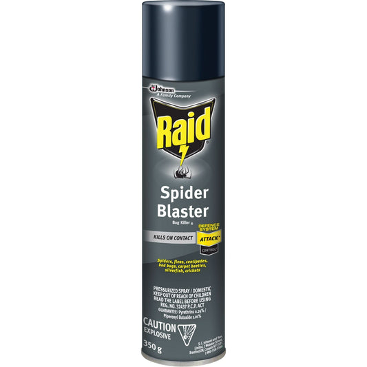 Raid® Insecticide Anti-Araignées Spider Blaster, 350 g, Aérosol, Base solvant
