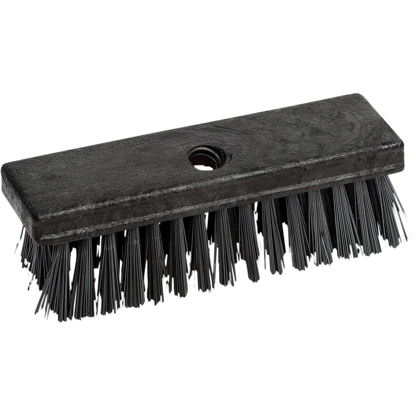 Utility Brush with Threaded Hole, 8" L, Synthetic Bristles, Black