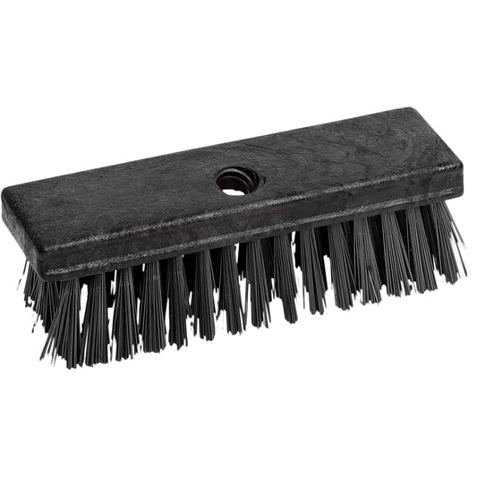 Brosse utilitaire avec trou taraudé, 20,3 cm L, soies synthétiques, noire