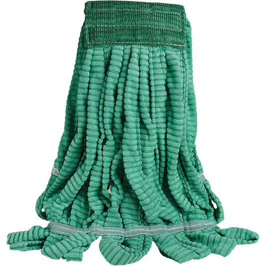 Tête de balai à franges tubulaire, microfibre, à boucles