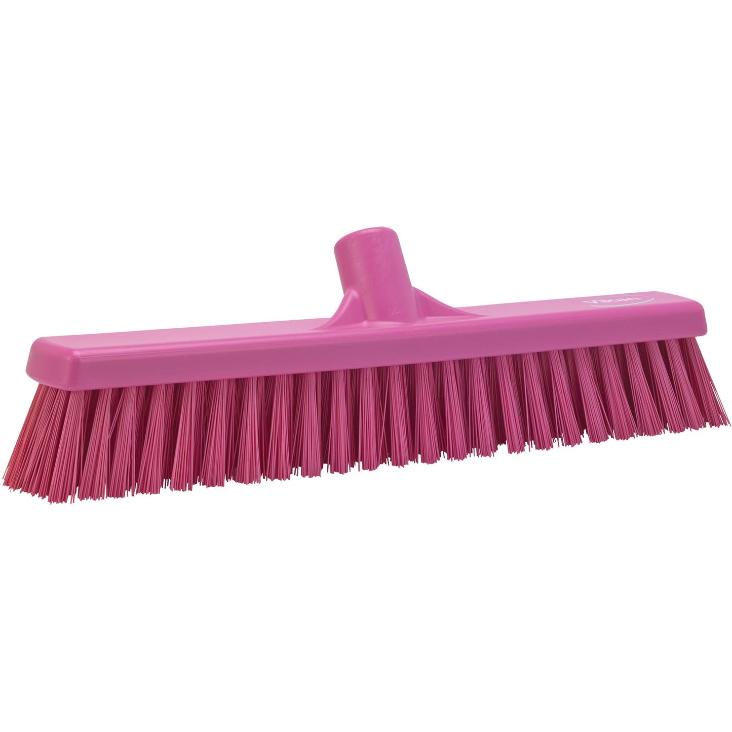 Tête de balai-brosse combinée à soies grossières/fines, 42 cm, polyester, rose