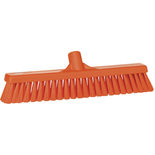 Tête de balai-brosse pour petites particules, poils fins, 16-1/2", polyester, orange
