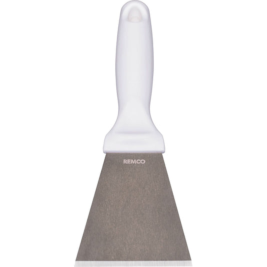 Large Stainless Steel Scraper, White, 3" W x 9" L