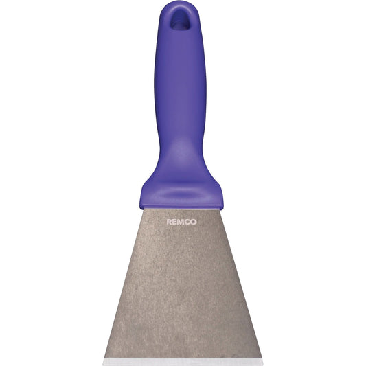 Grande raclette en acier inoxydable, violette, 7,6 cm L x 22,9 cm l