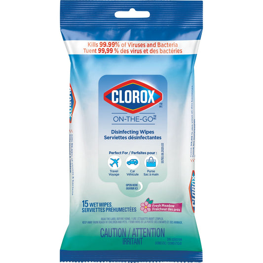 Lingettes désinfectantes de poche, 15 unités