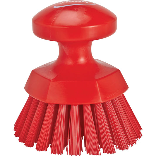 Pinceau rond, soies rigides, 12,7 cm de long, rouge