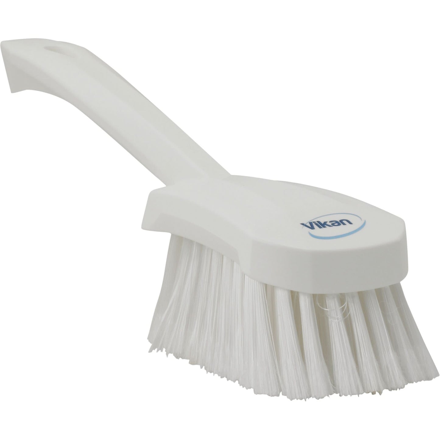 Short-Handled Washing Churn Brush, Soft Bristles, 10" Long, White