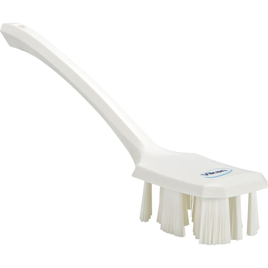 Brosse UST à long manche, poils raides, 39,4 cm de long, blanc
