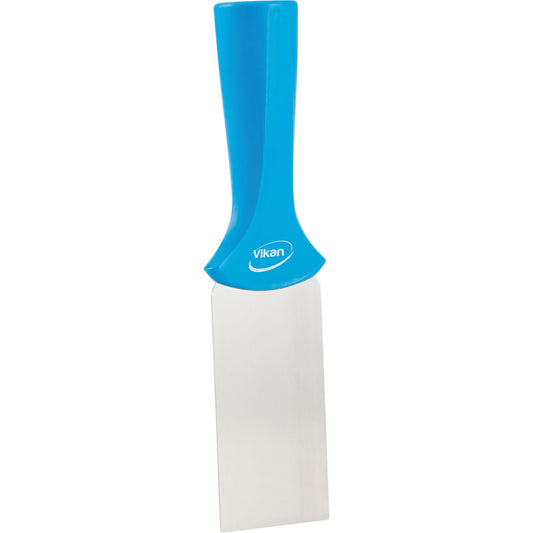Handle-Mounted Stainless Steel Scraper, Blue, 2" W x 8" L