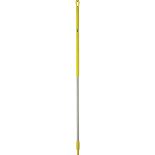 Handle, Broom/Brush/Pad Holder/Scraper/Squeegee, Yellow, Ergonomic, 59" L