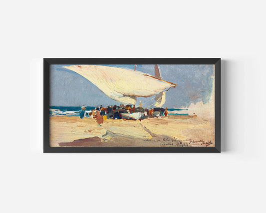 Sorolla Valencia Beach Print: Impressionist Seascape Art (2x1) (Framed or Unframed)