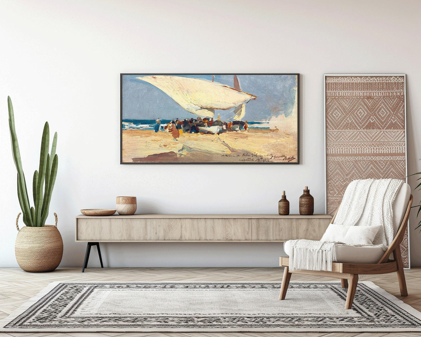 Sorolla Valencia Beach Print: Impressionist Seascape Art (2x1) (Framed or Unframed)