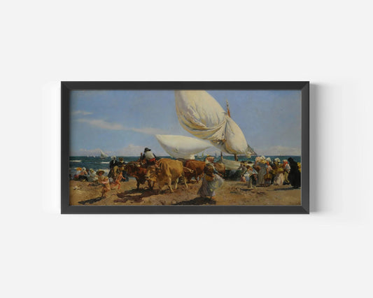 Joaqu√≠n Sorolla: The Return of the Fish - Impressionist Panoramic Art Print (2x1)