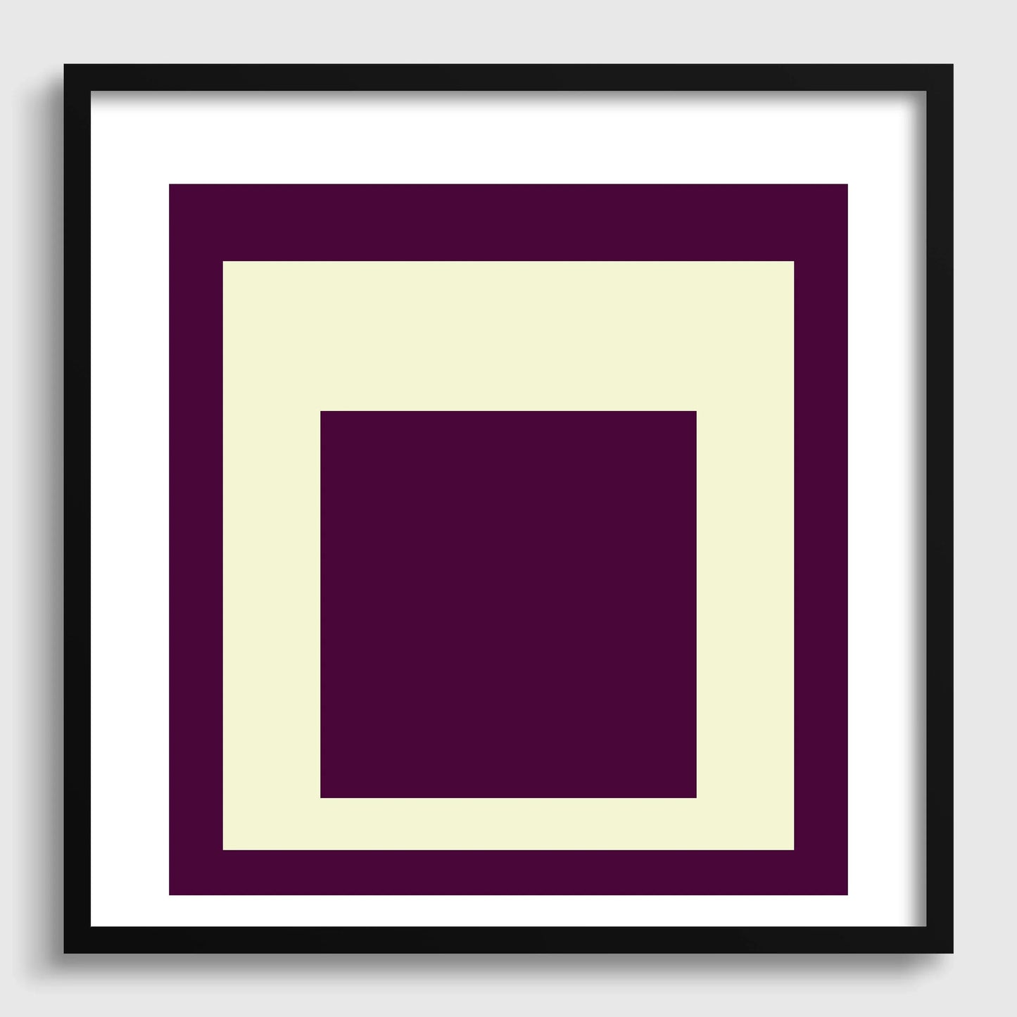 Josef Albers Inspired 'Dessert' Art Print 'Homage to the Square' Mid-Century Modern Giclee, Framed Option