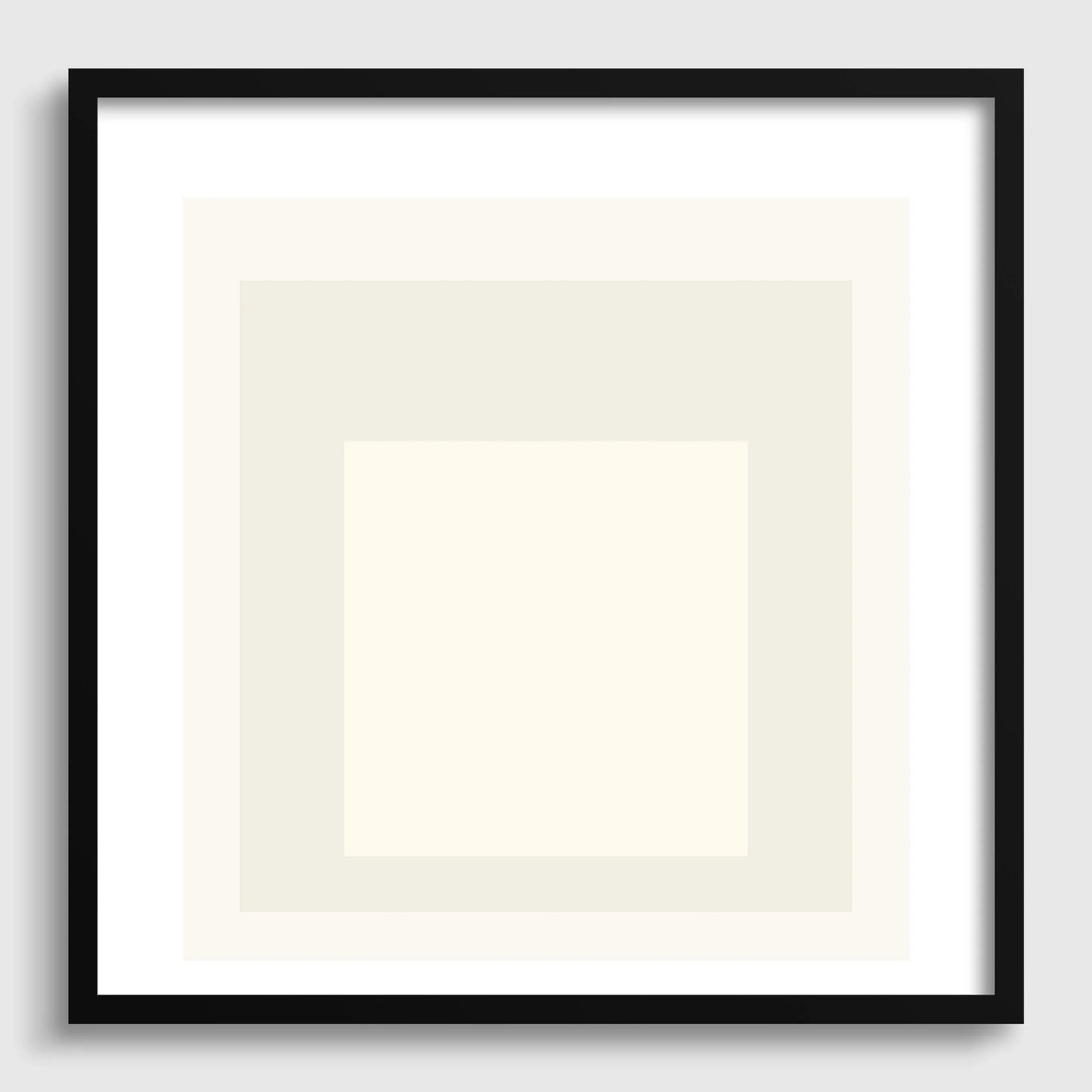 Josef Albers Inspired 'Devil' Giclee Print: Mid-Century Modern Art, Handframed Option (1x1)