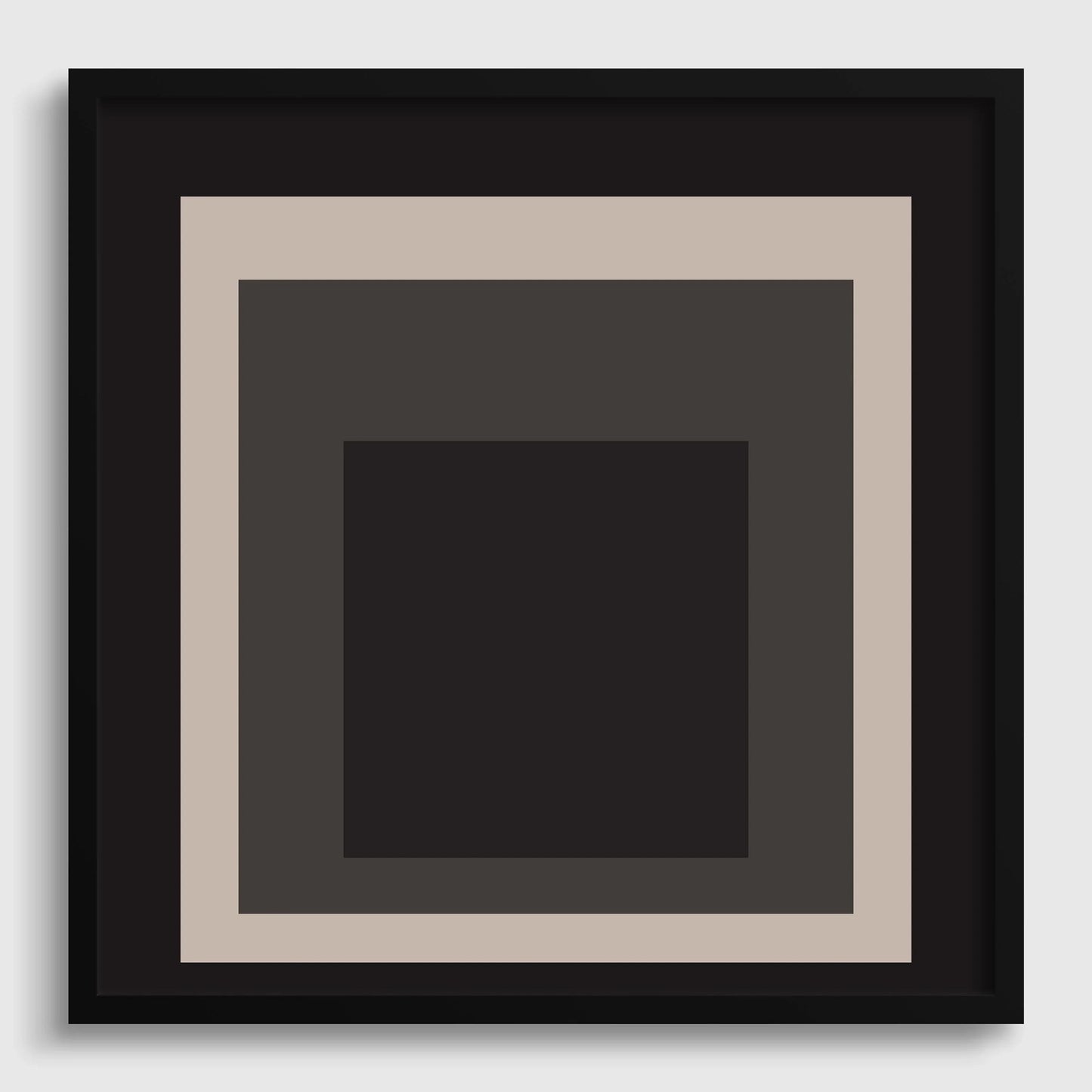 Josef Albers Inspired - Elegance - Homage to the Square Giclee Print: Mid-Century Modern Art