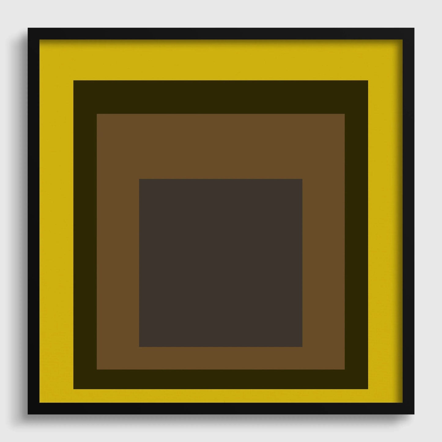 Josef Albers Inspired 'Harvest' Giclee Print: Mid-Century Modern Art, Mustard Yellow