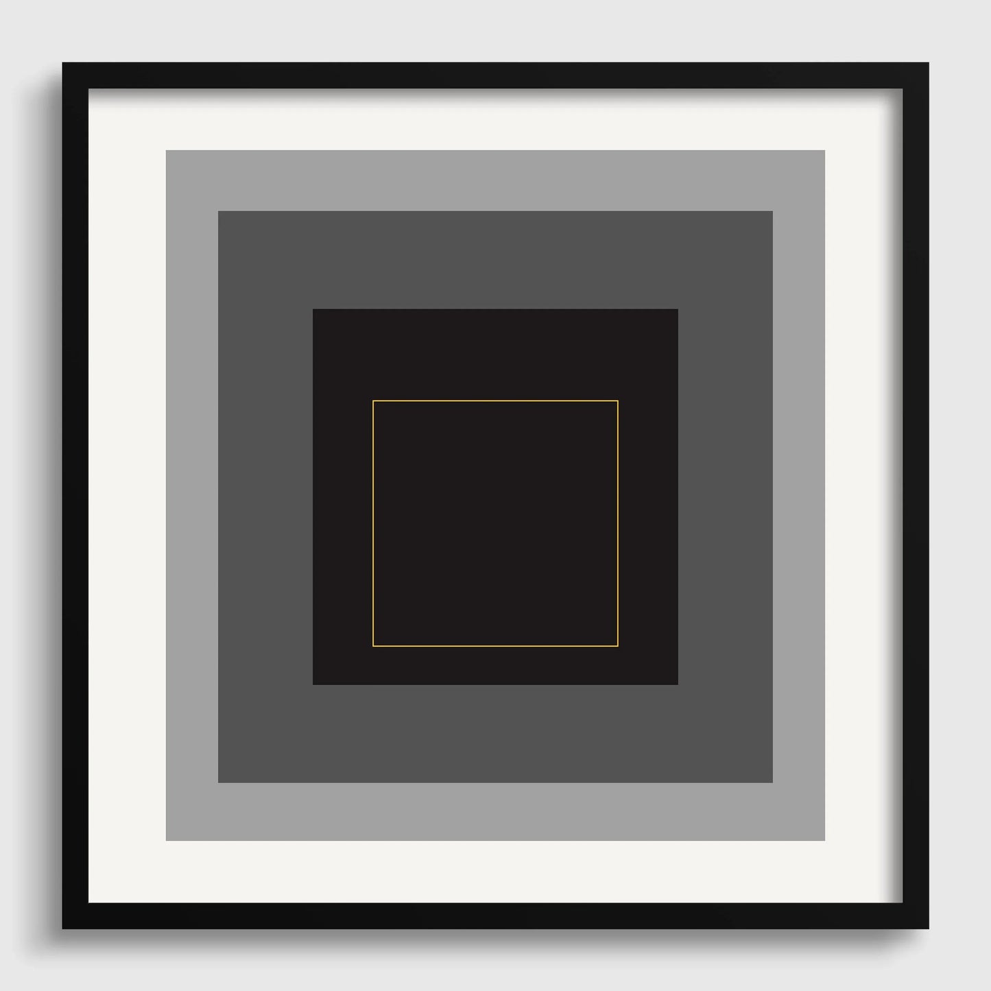 Josef Albers Inspired Homage to the Square Giclee Print: Mid-Century Modern Art (1x1)