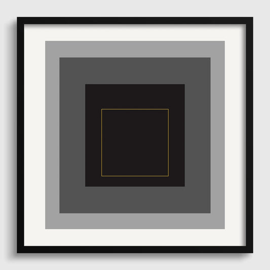 Impression Giclée Hommage au Carré Inspiré de Josef Albers : Art Moderne du Milieu du Siècle (1x1)