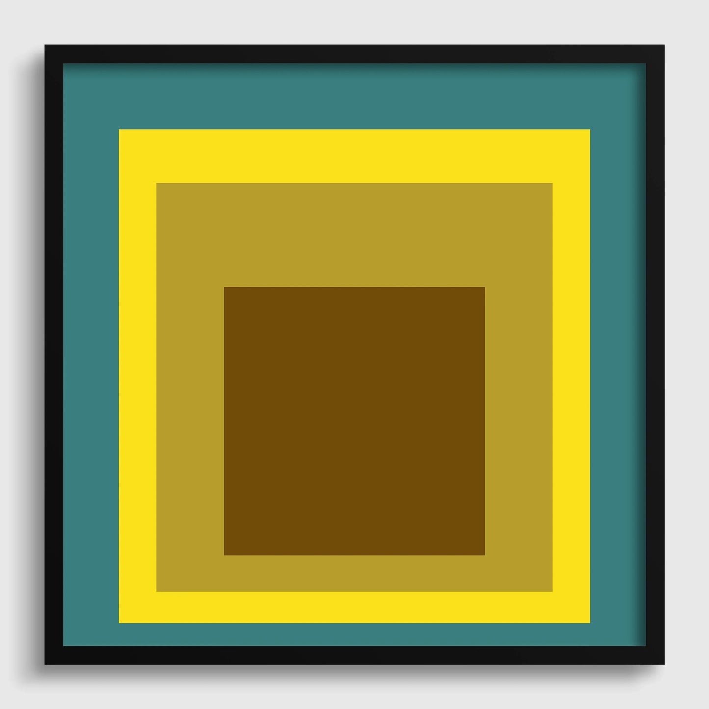 Estampe Giclée « Memento » inspirée de Josef Albers – Hommage au carré : Art moderne du milieu du siècle