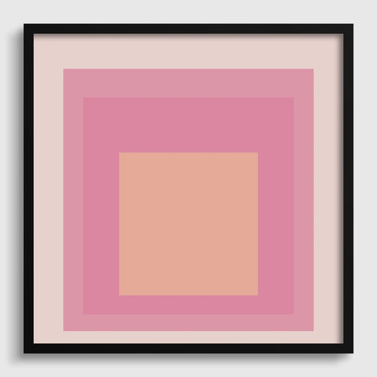 Impression giclée « Patricia » inspirée de Josef Albers : Hommage au carré (1x1) du milieu du siècle moderne