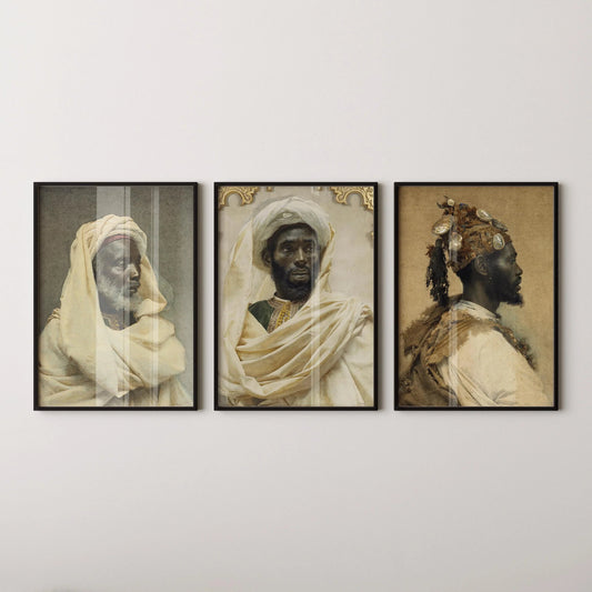 Josep Tapir√≥ i Bar√≥ - STATEMENT TRIO Moorish Men | | Vintage Orientalist Art available framed