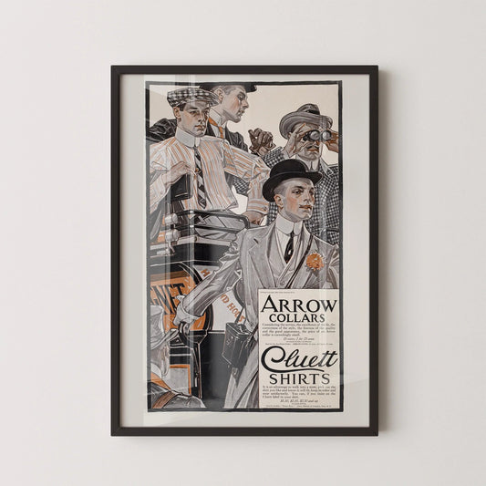 J.C. Leyendecker Impression Colliers Arrow : Publicité vintage d'art LGBTQ+