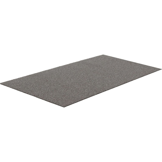 Tapis Toundra Intérieur/Extérieur, Latex/Polypropylène, Type racleur, Motif velours coupé tufté, 1,07 m x 4,57 m, Anthracite