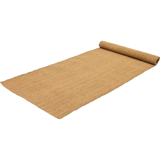 Indoor/Outdoor Coir Matting, Natural Fibre, Wiper/Scraper Type, Woven Pattern, 3-3/4' x 150', Natural