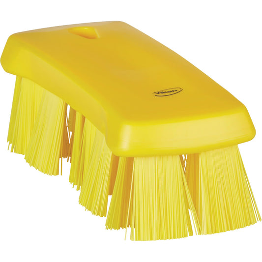UST Hand Brush, Stiff Bristles, 6-9/10" Long, Yellow