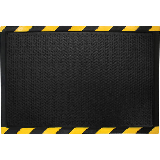 Tapis anti-fatigue DuraComfort, bullé, 91 x 152 x 1,27 cm, noir/jaune, nitrile
