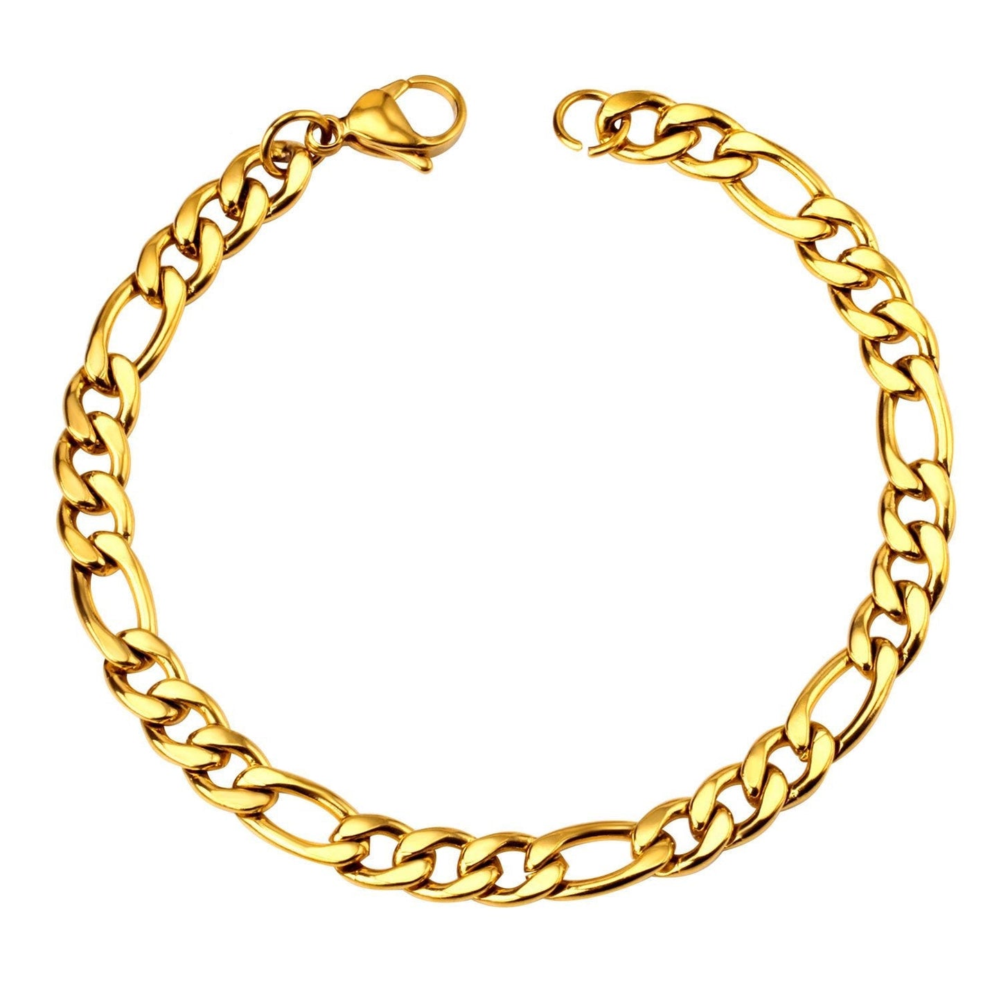Bracelet jonc bohème avec chaîne cubaine