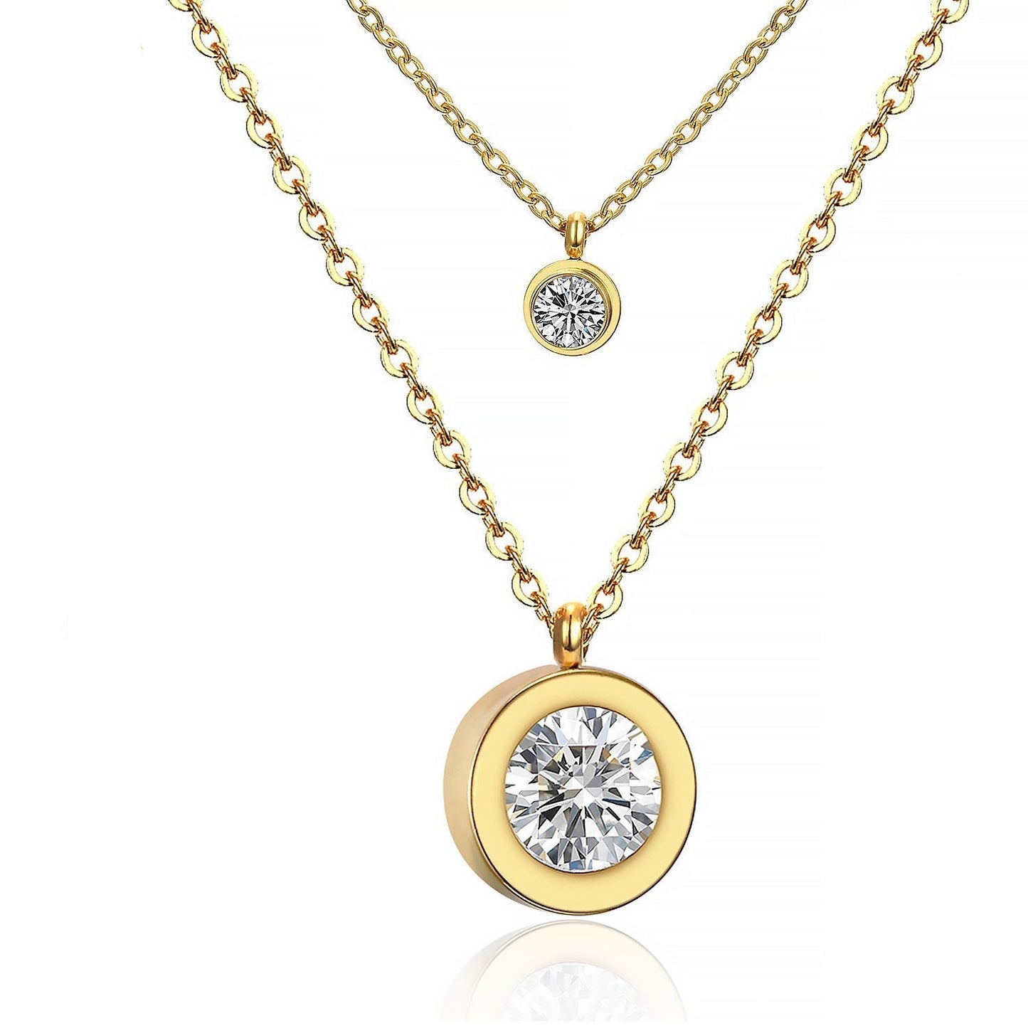 Pendentif en cristal superposé