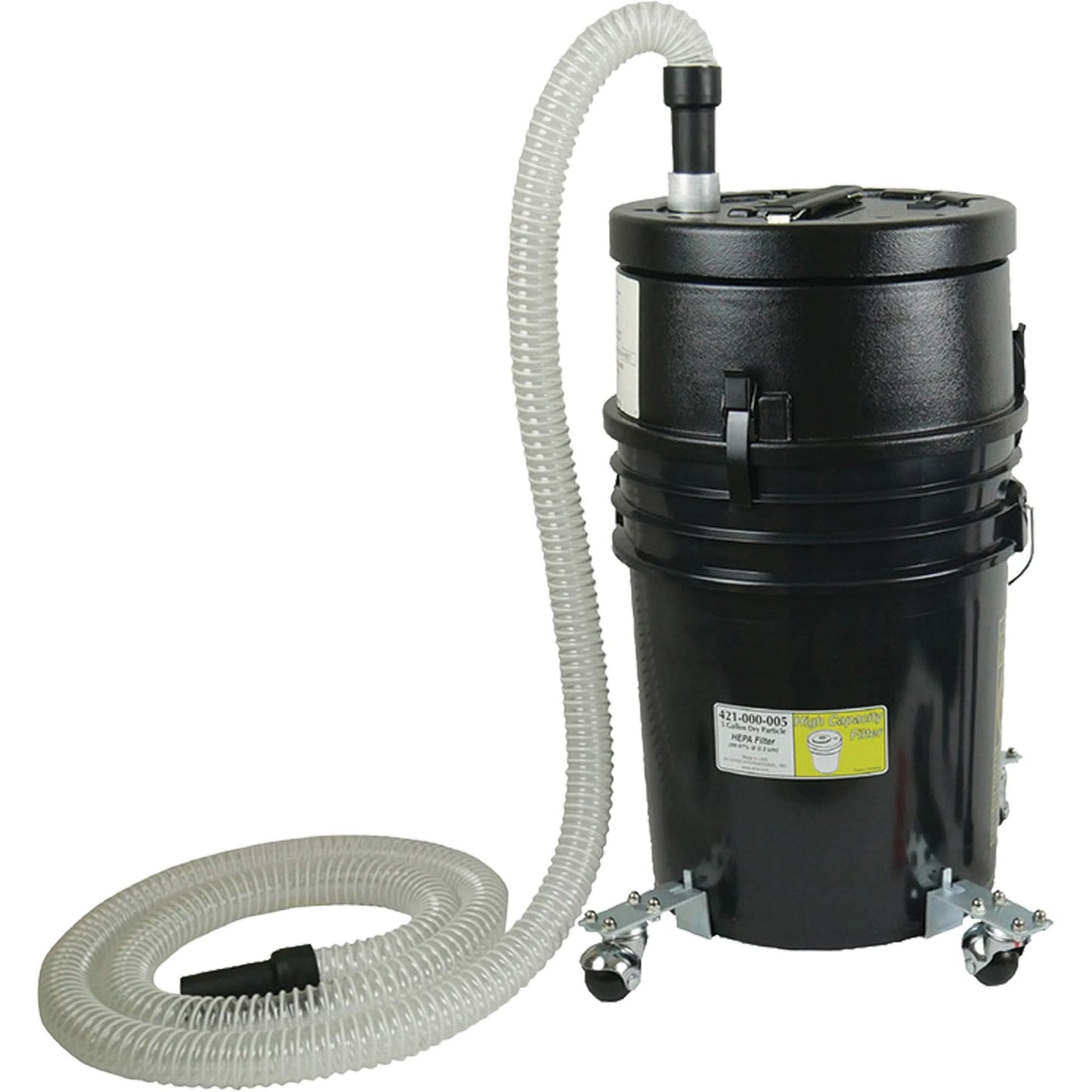 High Capacity HEPA Abatement Vacuum, Dry, 5 US Gal. (18.92 Litres)