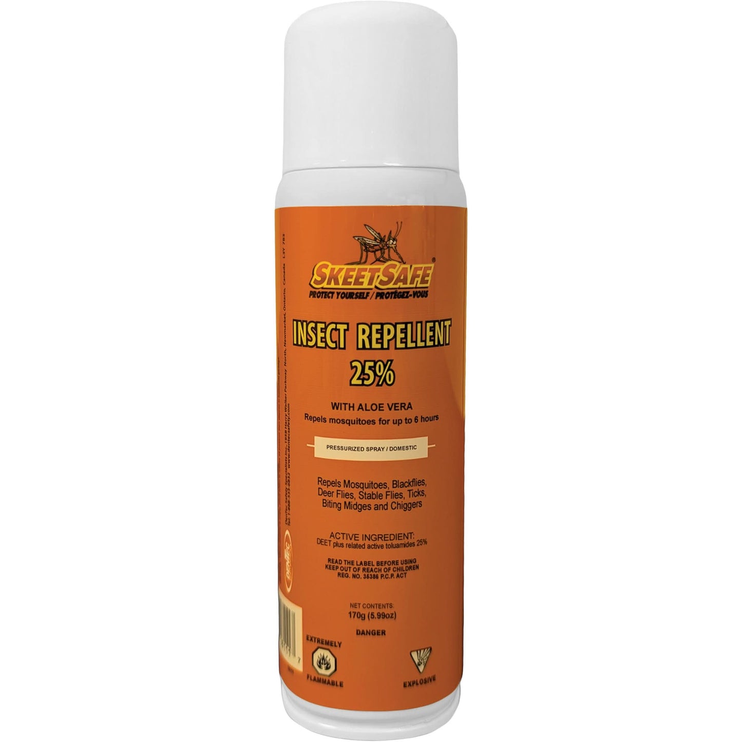 Insect Repellent, 25% DEET, Aerosol, 170 g