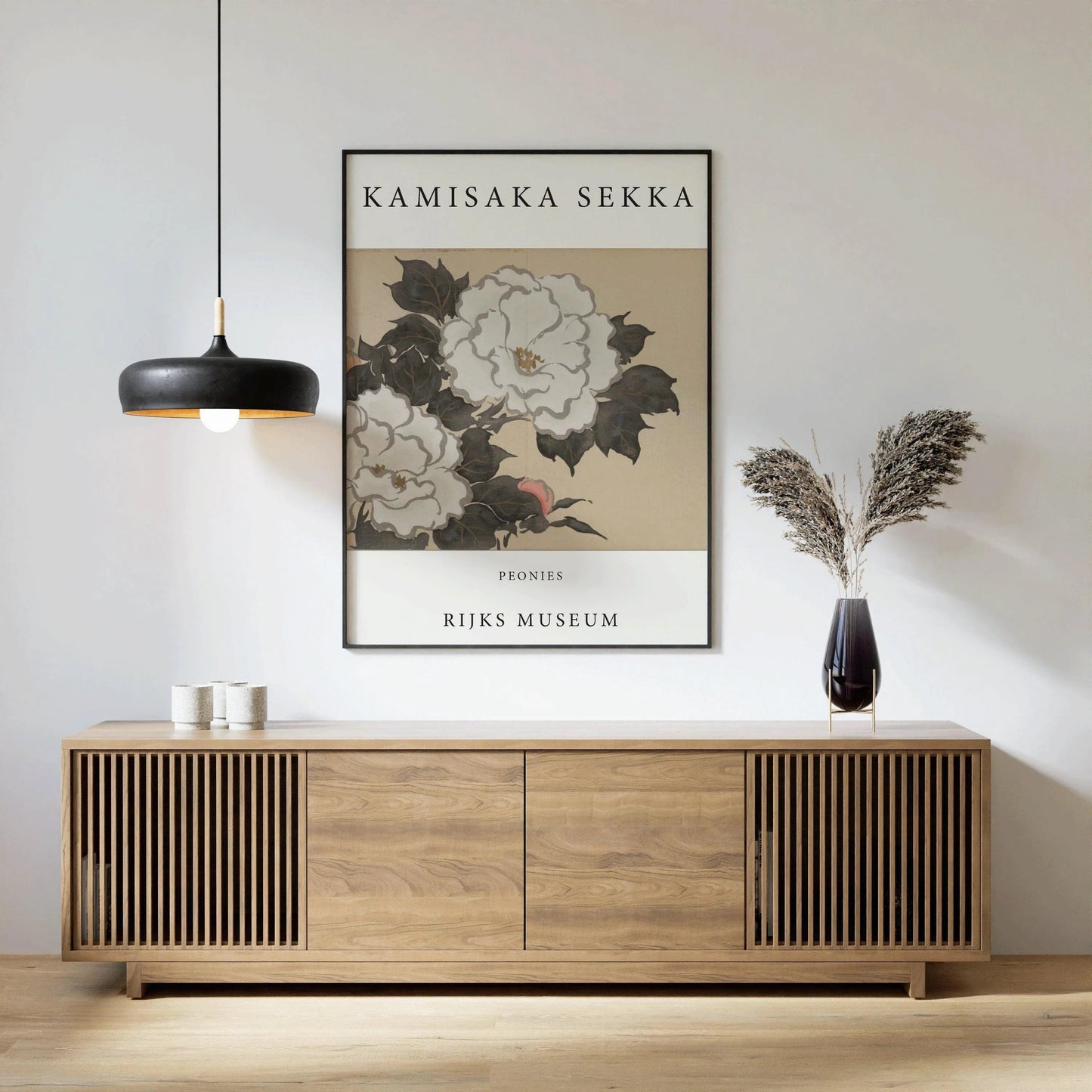 Kamisaka Sekka Peonies Print: Vintage Japanese Woodblock Art