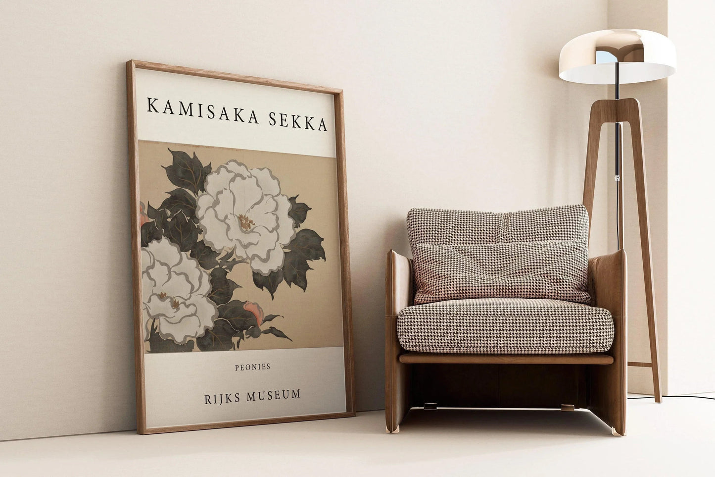Kamisaka Sekka Peonies Print: Vintage Japanese Woodblock Art