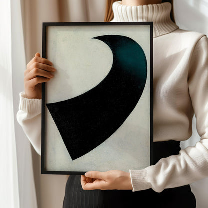 Impression d'art suprématiste de Kazimir Malevich : Giclée monochrome vintage (encadrée à la main ou sans cadre)