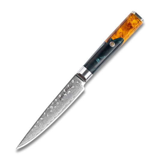 Kaze Katana 6″ Utility Knife | Damascus Steel by Ginza Steel