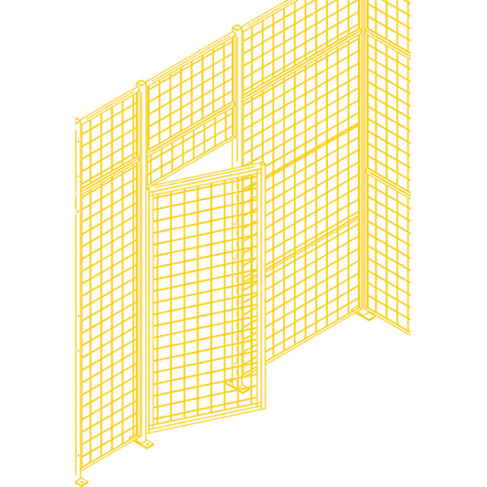 Composants de cloisons grillagées - Portes battantes, 4' L x 7' H