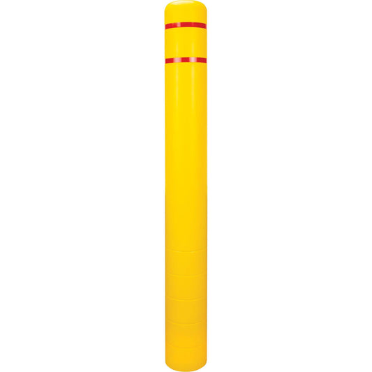 Housse de poteau en polyéthylène, 6-5/8" diam. x 60" L, rouge/jaune