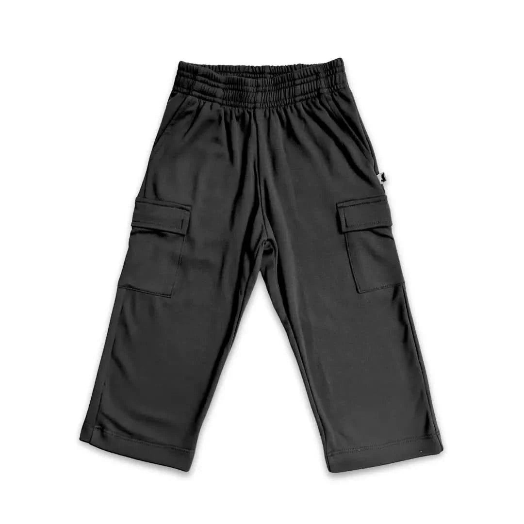 Kids' Bamboo Cargo Pants | Black