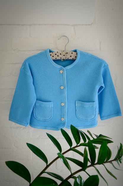 The Comfy Organic Cotton Cardigan - SKY BLUE