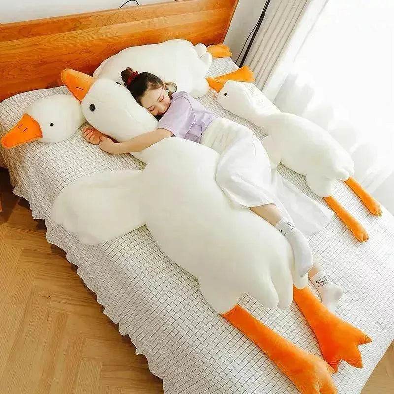 Enfants Mignons Grandes Oies Blanches Oreiller Peluche Jouet en Peluche Peluches